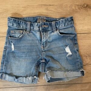Justice Blue Denim Shorts 12 Slim